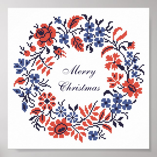 Merry Christmas Flowers cycle Poster (Front)