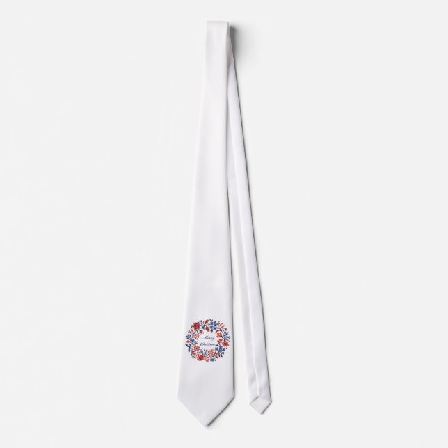 Merry Christmas Flowers cycle Tie (Front)
