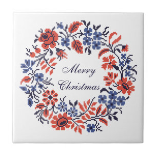Merry Christmas Flowers cycle Tile