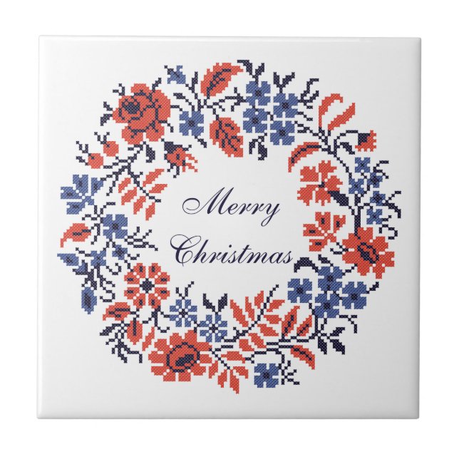 Merry Christmas Flowers cycle Tile (Front)