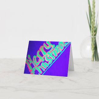 Merry Christmas Fluorescent card