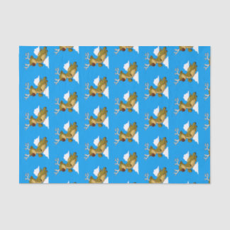 Merry Christmas Flying Reindeer Cute Tissue Paper