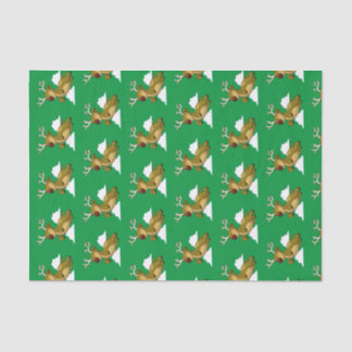 Merry Christmas Flying Rudolph Red-Nosed Reindeer Tissue Paper