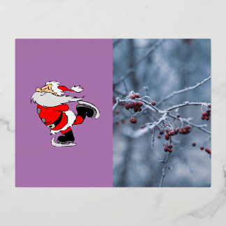 Merry Christmas  Foil Holiday Postcard