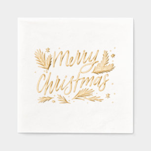 Merry Christmas Foil Napkins