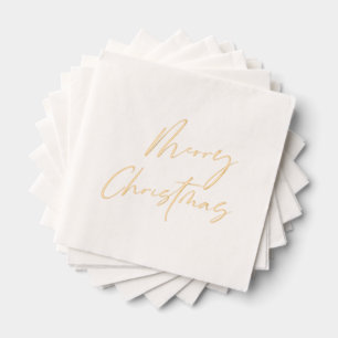 Merry Christmas Foil Napkins