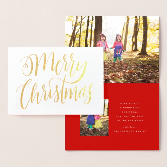 Merry Christmas foil photo card (Display)