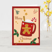 Merry Christmas Folded Greeting Card