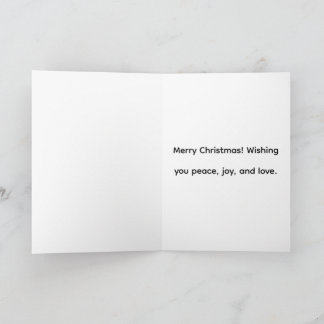 Merry Christmas Folded Greeting Card