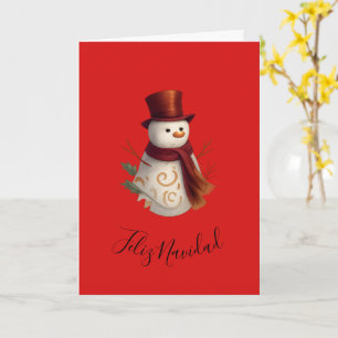 Merry Christmas Folded Greeting Card Feliz Navidad