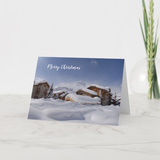 Merry Christmas Folded Holiday Card (Front)