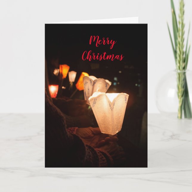 Merry Christmas Folded Holiday Card (Front)