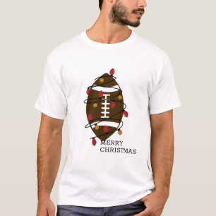 Merry Christmas Football Lights T-Shirt