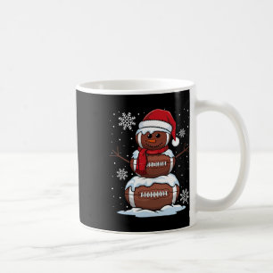 Merry Christmas Football Snowman Holiday Sports Xm Coffee Mug