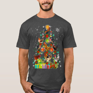 Merry Christmas for Chicken Tree Ugly Santa Hat T-Shirt