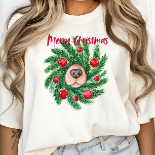Merry Christmas for Dog Mum Modern Mother Cute  T-Shirt