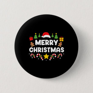 Merry Christmas For Family Xmas Pajama Holiday 6 Cm Round Badge