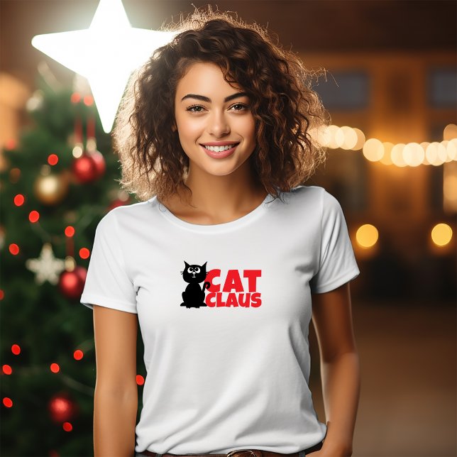 Merry Christmas for Feline Moms  funny red T-Shirt (Creator Uploaded)