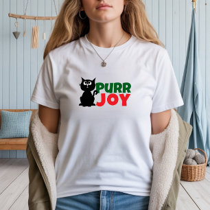 Merry Christmas for Feline Moms funny red T-Shirt