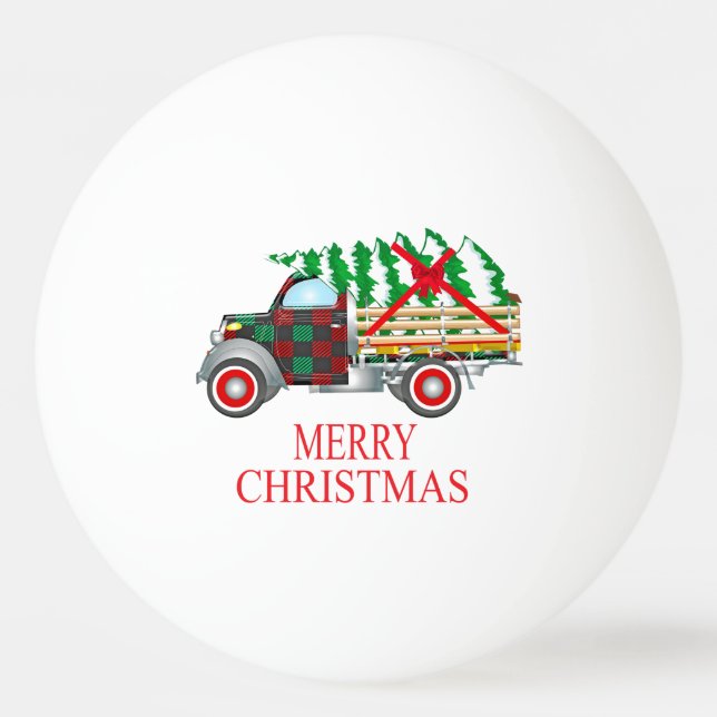 Merry Christmas Foto Bild Tamplate Santa Snow Ping Pong Ball (Front)