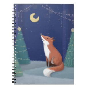Merry Christmas: Fox Illustration Art Notebook