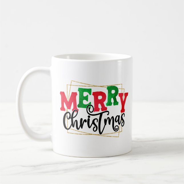 Merry Christmas Framed Design-80716 Coffee Mug (Left)