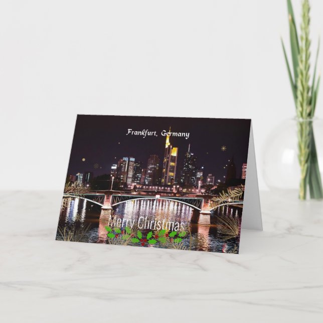 Merry Christmas, Frankfurt, Germany Card (Front)