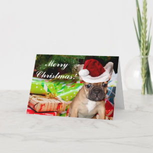 Merry Christmas French Bulldog Greeting card