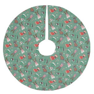 Merry Christmas French Bulldogs Brushed Polyester Tree Skirt