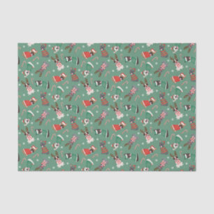 Merry Christmas French Bulldogs Tissue Paper