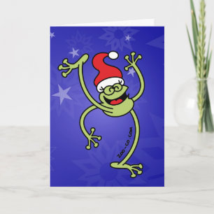 Merry Christmas Frog Holiday Card