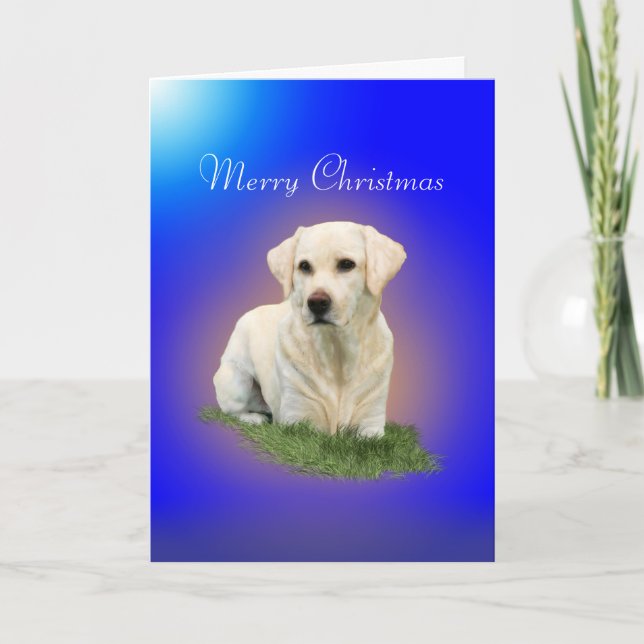 Merry Christmas from a White Labrador Holiday Card (Front)
