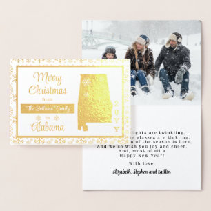Merry Christmas from Alabama State   Photo Foil Card