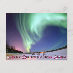 Merry Christmas from Alaska Holiday Postcard