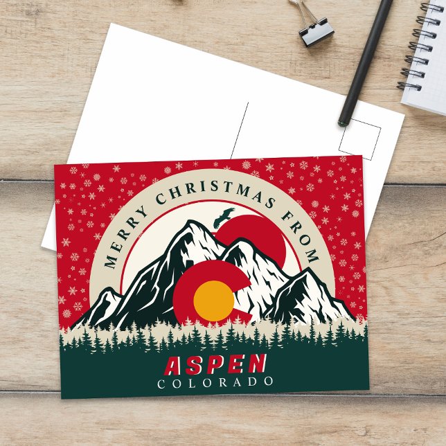 Merry Christmas From Aspen Colorado Souvenirs Postcard (Creator Uploaded)
