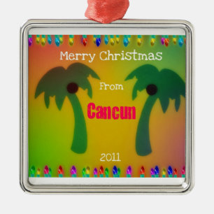 Merry Christmas from Cancun 2011 Metal Ornament