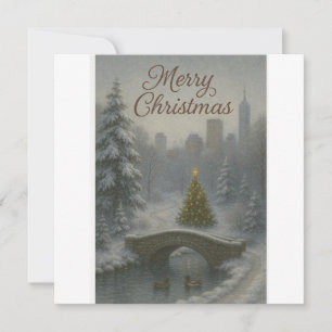 Merry Christmas from Central Park – Elegant Winter Card