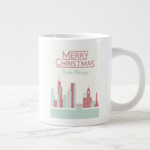 Merry Christmas from Chicago Large Coffee Mug