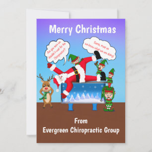 Merry Christmas From Chiropractor Office Santa  Holiday Card