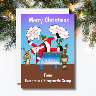 Merry Christmas From Chiropractor Office Santa  Holiday Card