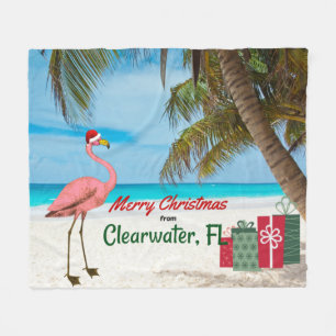 Merry Christmas from Clearwater, FL Fleece Blanket