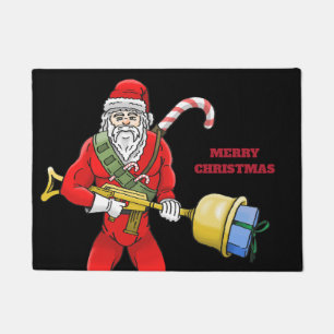 Merry Christmas from Cool Santa Claus Doormat
