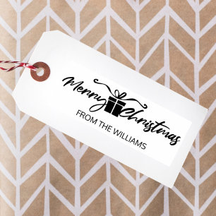 Merry Christmas from (custom) Family,  Rubber Stamp