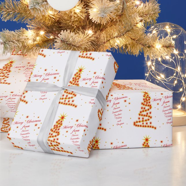 Merry Christmas from Custom Name Wrapping Paper (Holidays)
