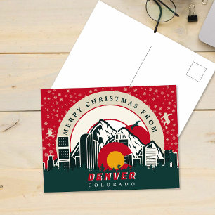 Merry Christmas From Denver Colorado Souvenirs Postcard