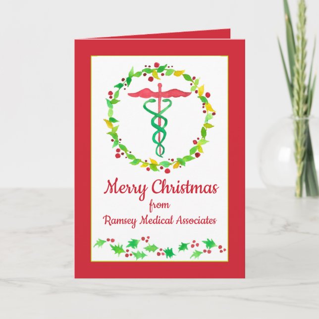 Merry Christmas From Doctor Healthcare Business Holiday Card (Front)