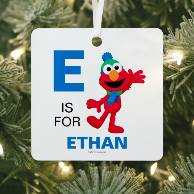 Merry Christmas from Elmo Metal Tree Decoration (Insitu)