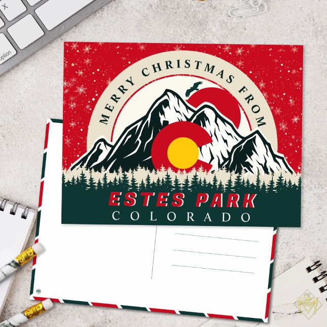Merry Christmas From Estes Park Colorado Cities Postcard (Creator Uploaded)