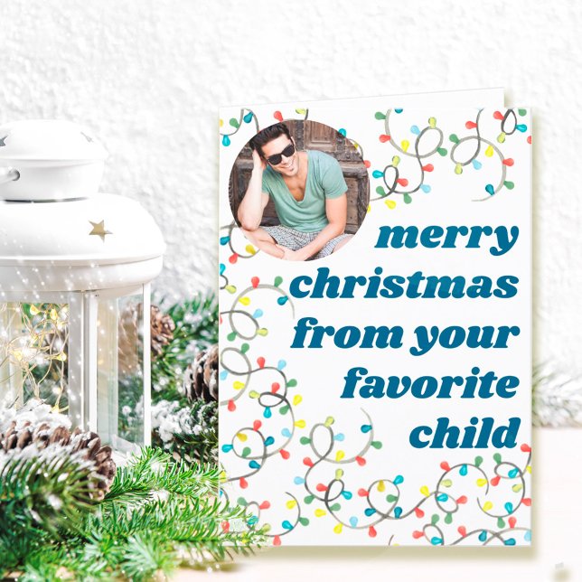 Merry Christmas from Favorite Child Photo Holiday Card (Creator Uploaded)