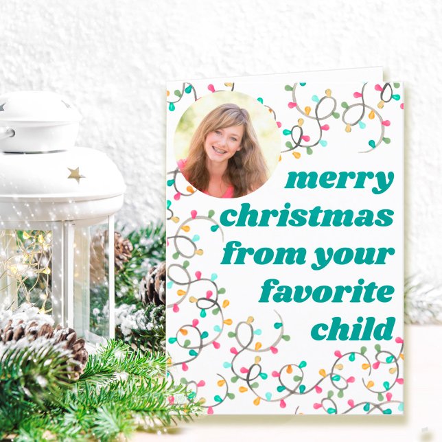 Merry Christmas from Favourite Child Fun Photo Holiday Card (Creator Uploaded)